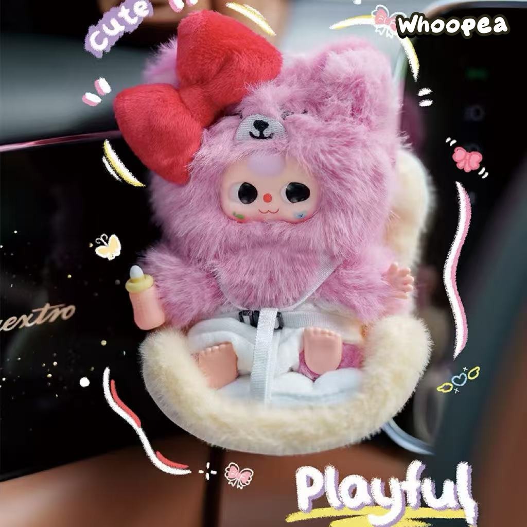Baby Three Vehicle Mounted Baby Series Plush Dolls, Blind Box