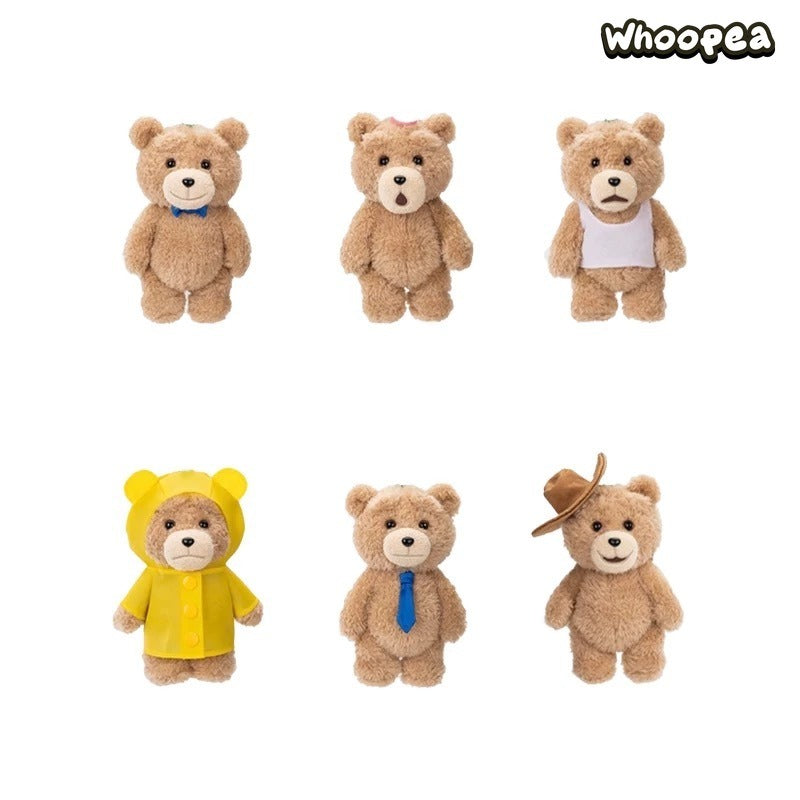 POP MART Ted2 Bear Plush Pendant Action Figures, Blind Box