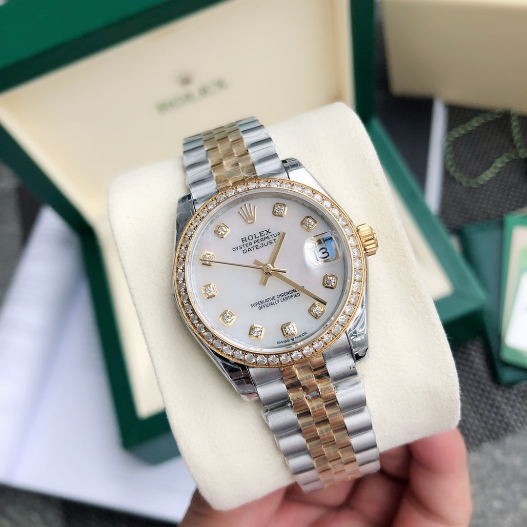 Pearl Diamond & Bezel 31MM Watch