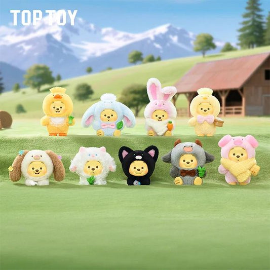 TOP TOY Disney Winnie the Pooh Happy Farm Series Plush Figure Blind Box