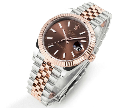 Chocolate & Rose Gold 41MM Watch