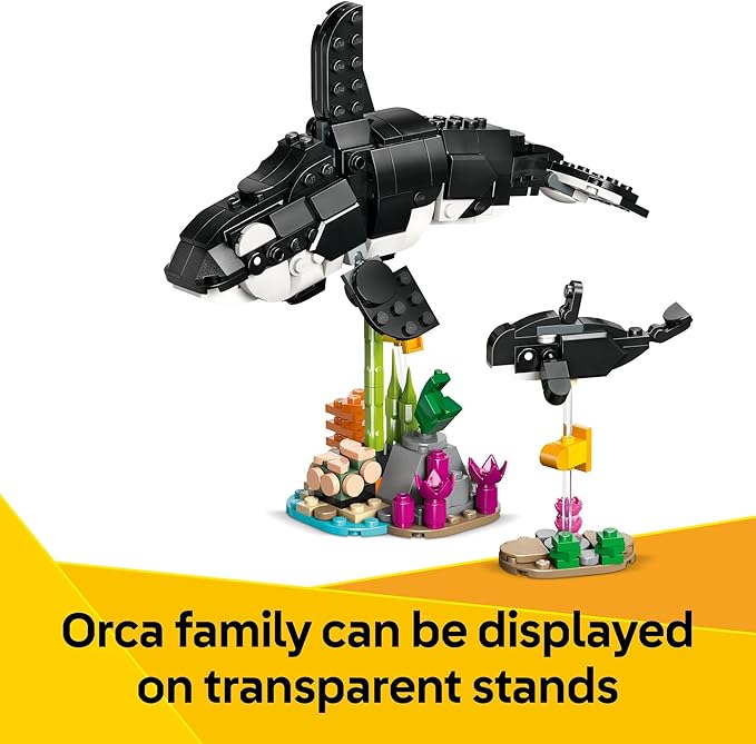 LEGO Creator 3 in 1 Wild Animals Panda Family - Building Toy Kit for Kids with 3 Building Options, Panda, Penguin, or Orca - 8 Year Old Girl & Boy Birthday Gifts - 31165