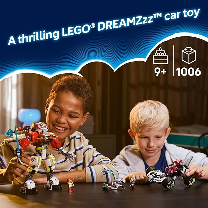 LEGO® DREAMZzz™ Cooper’s Tiger Mech & Zero’s Hot Rod Car (71497)