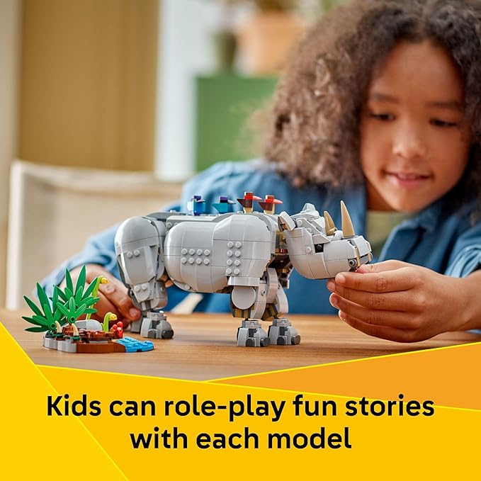 LEGO® Creator 3-in-1 Wild Animals: Majestic Rhino with Birds (31171)