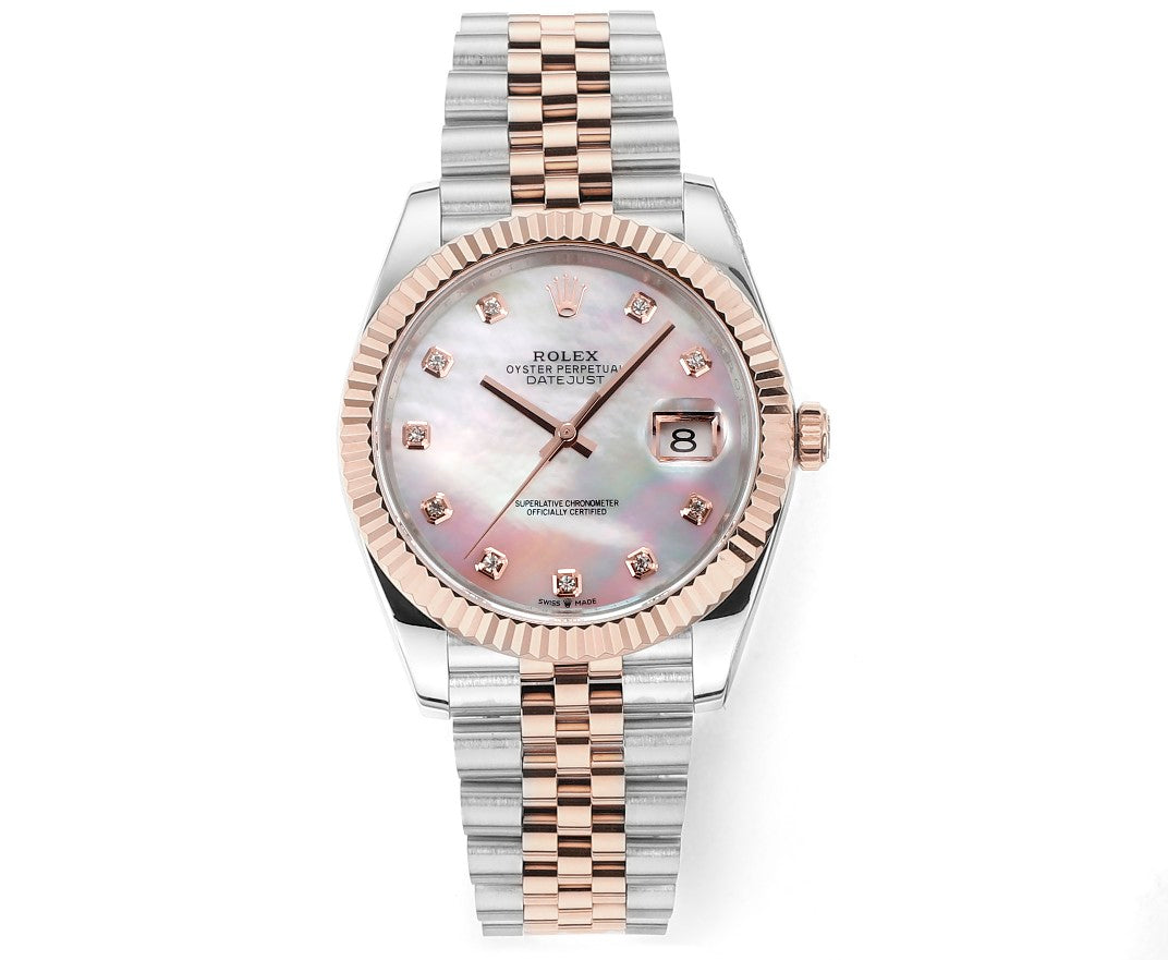 MOP Rose Gold & Steel 41MM Watch