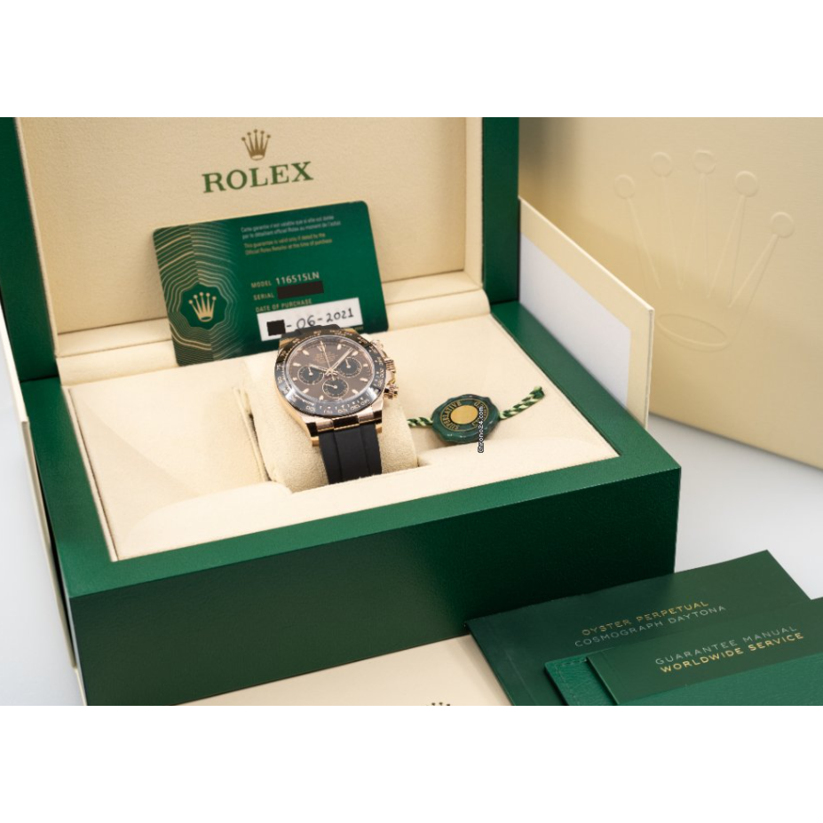 RLX Daytona Rose Gold with chocolate Dial Black Ceramic Bezel Oyste
