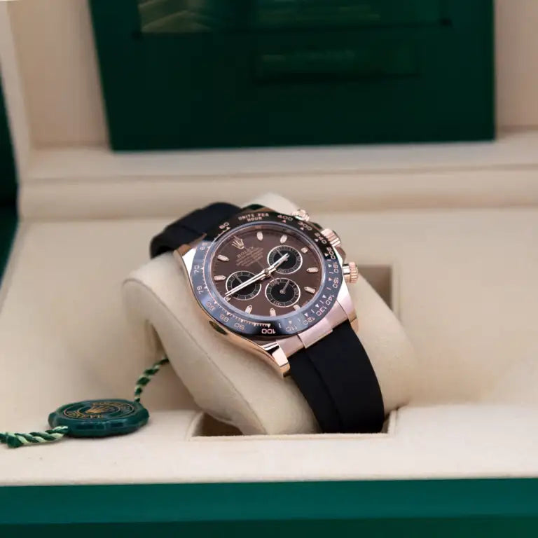 RLX Daytona Rose Gold with chocolate Dial Black Ceramic Bezel Oyste