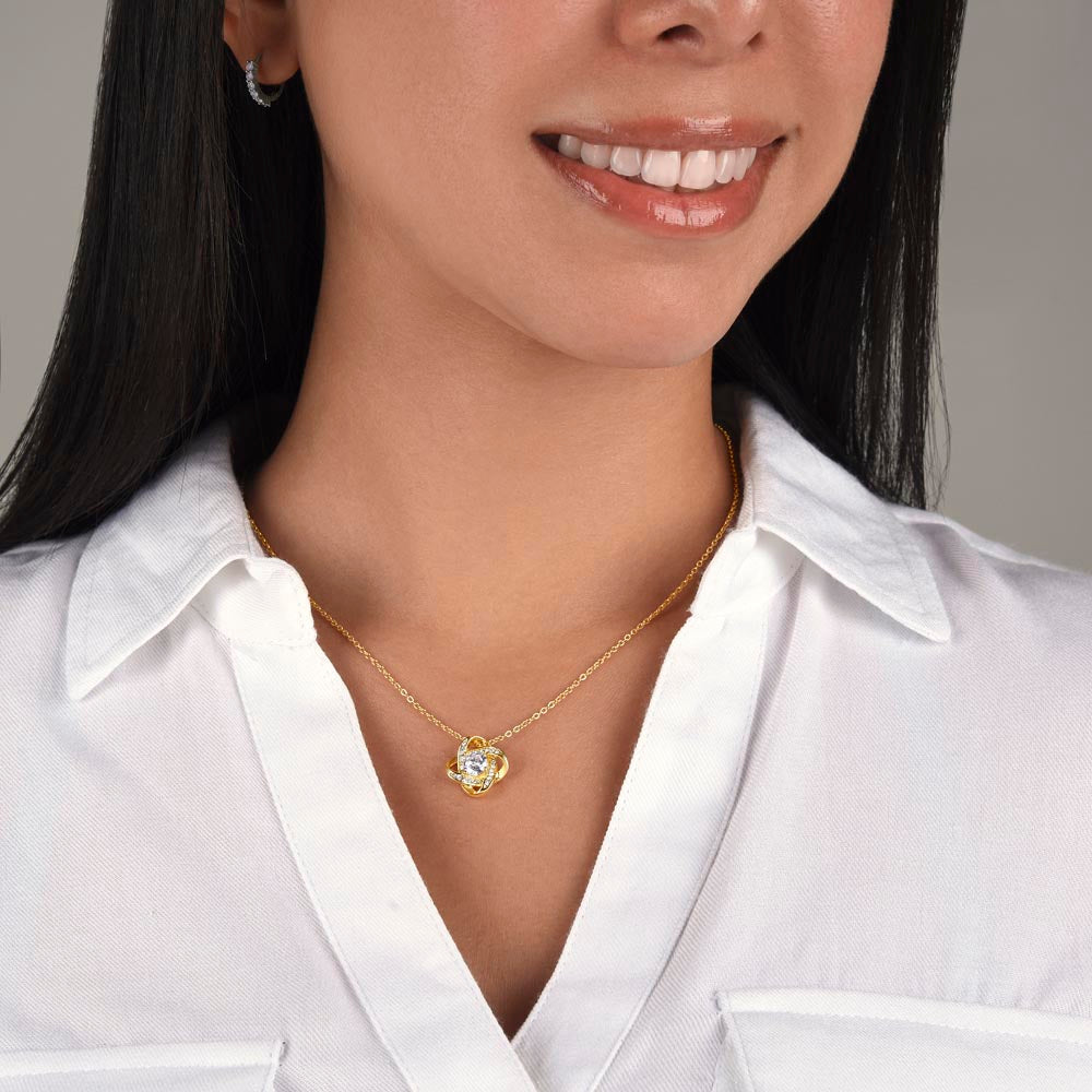 Apology Gift For Her - I Want To Feel You Again - Love Knot Necklace