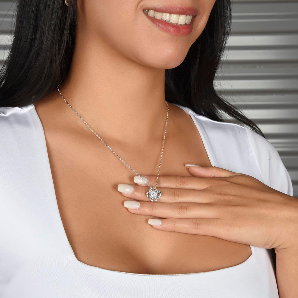 Apology Gift For Her - I Want To Feel You Again - Love Knot Necklace