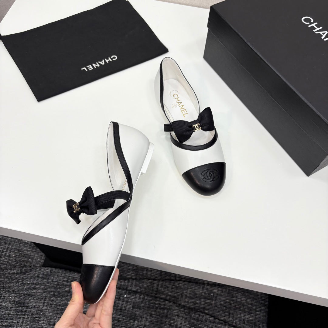 Chanel 2025 Hollow Bow Ballet Flats – 2025 Collection