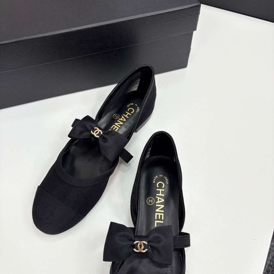 Chanel 2025 Hollow Bow Ballet Flats – 2025 Collection