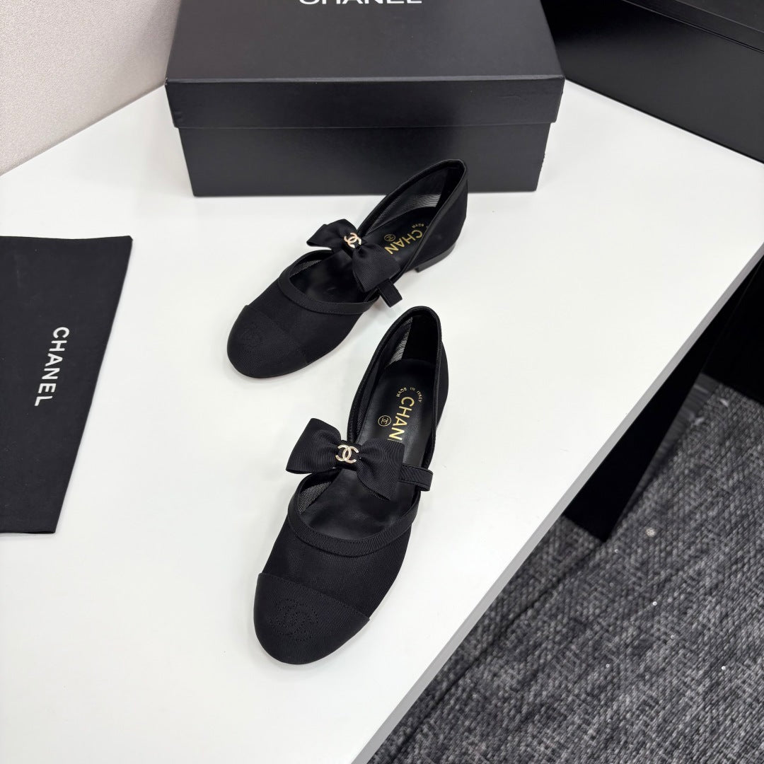Chanel 2025 Hollow Bow Ballet Flats – 2025 Collection