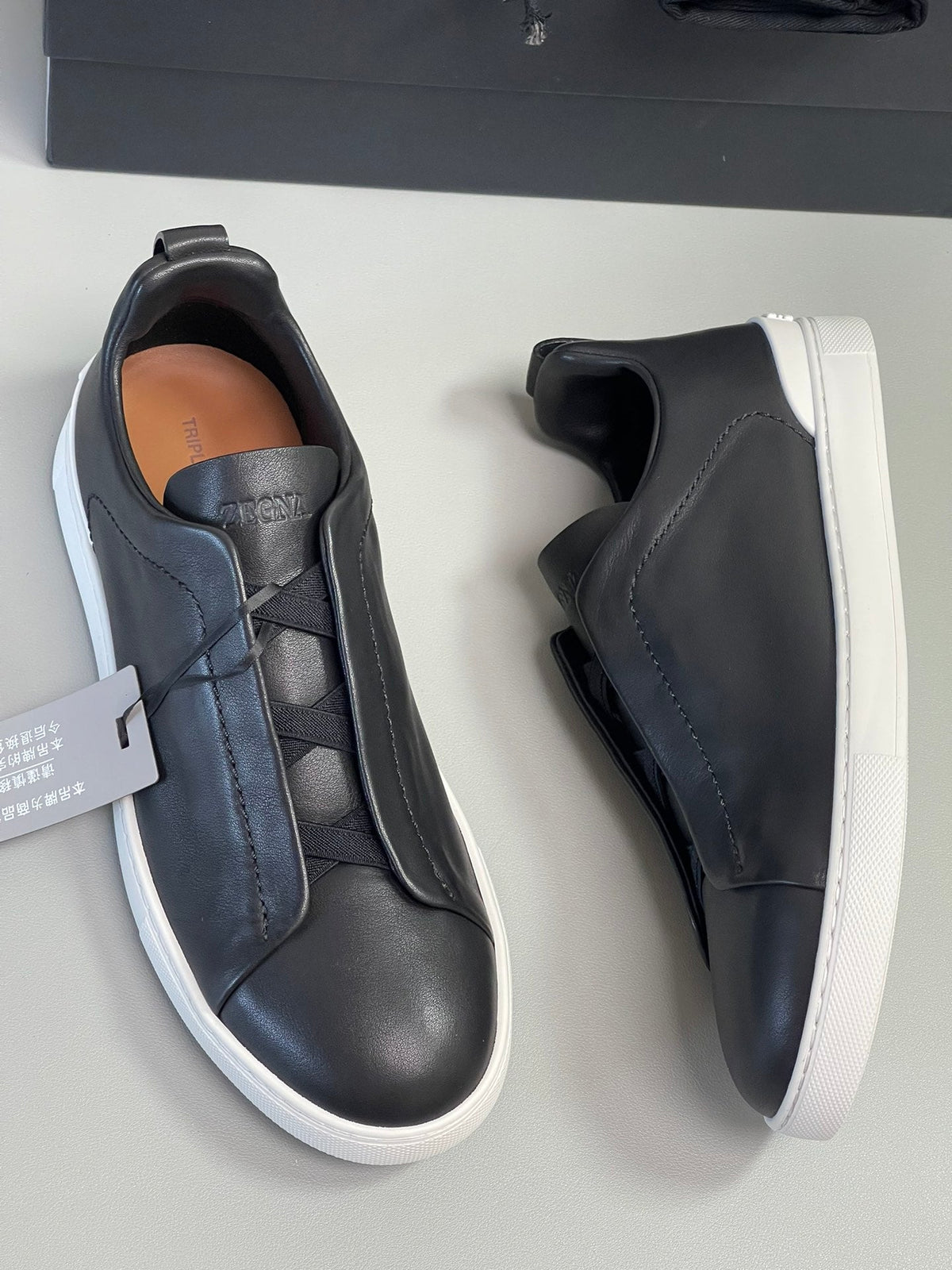 Zegna SECONDSKIN Triple Stitch Low-Top Sneakers