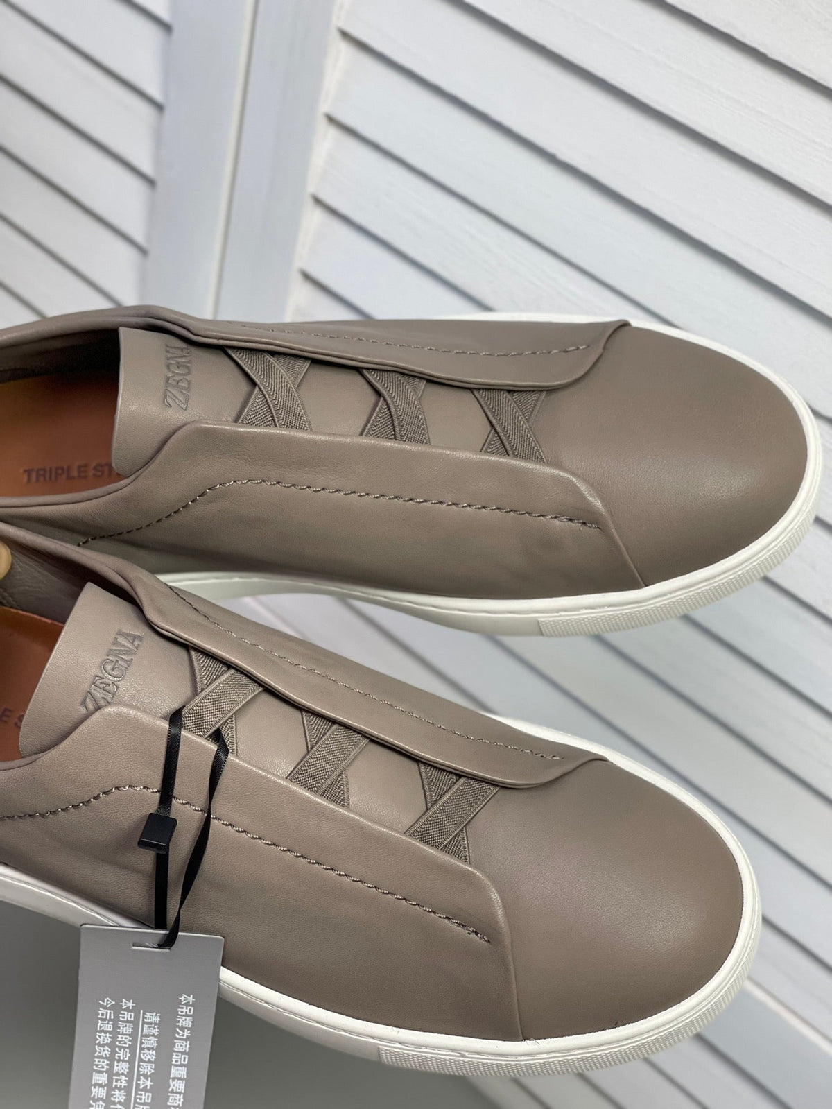 Zegna SECONDSKIN Triple Stitch Low-Top Sneakers