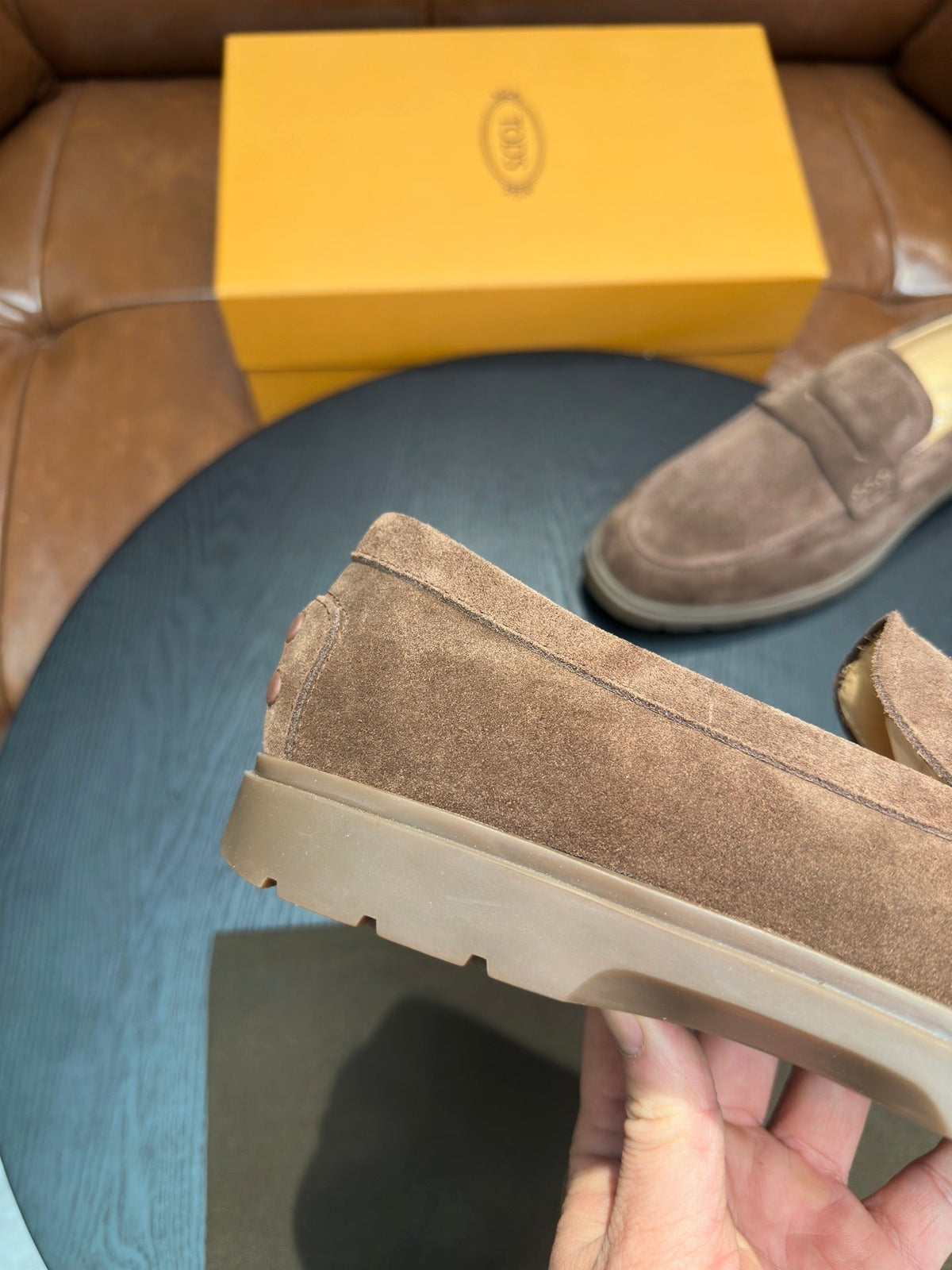 Tod's Suede Calfskin Loafers
