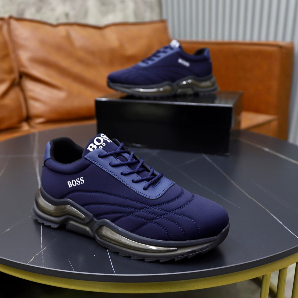 Boss Men's Knit Sport Sneakers