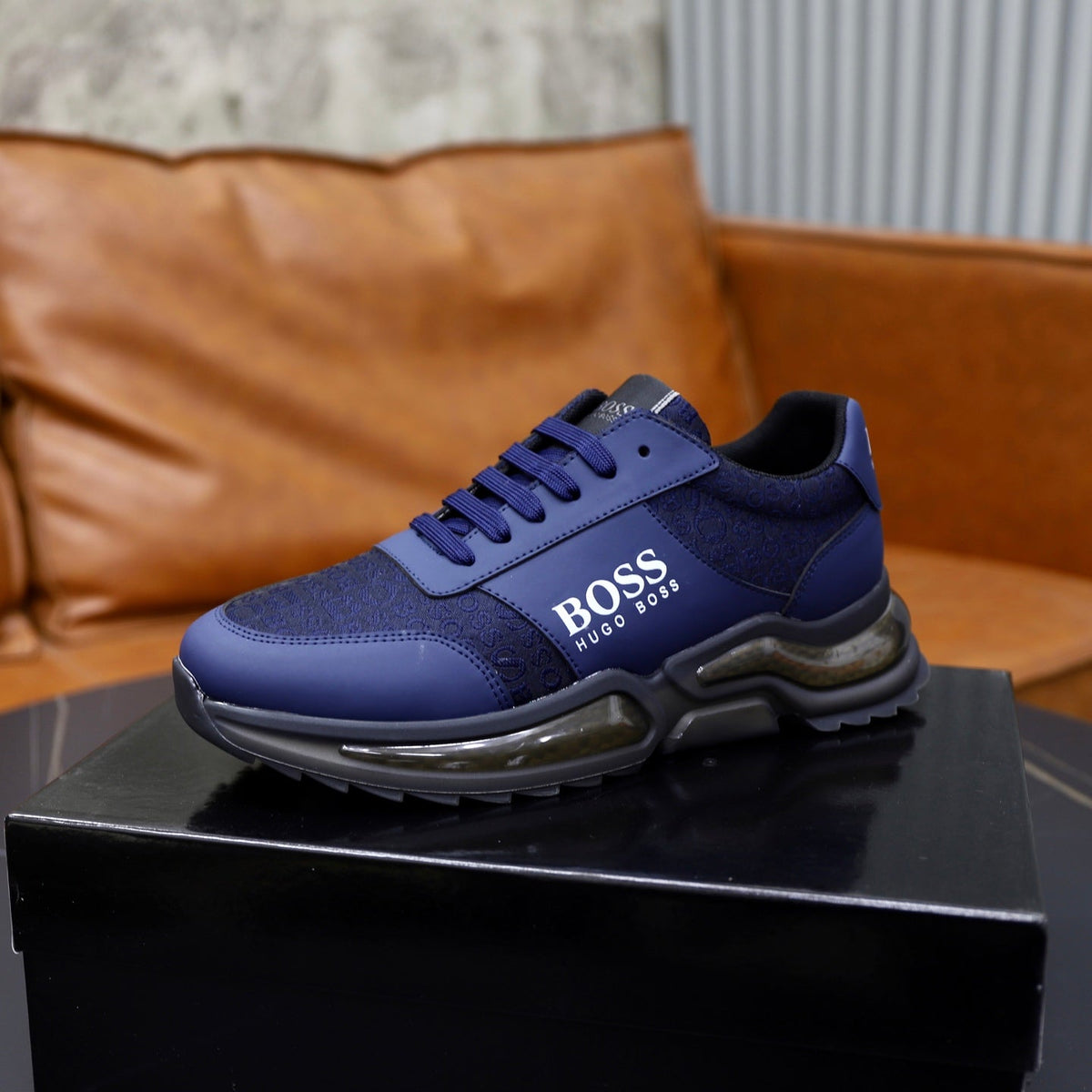 Boss Men's Knit Sport Sneakers