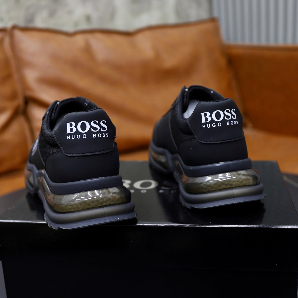 Boss Men's Knit Sport Sneakers