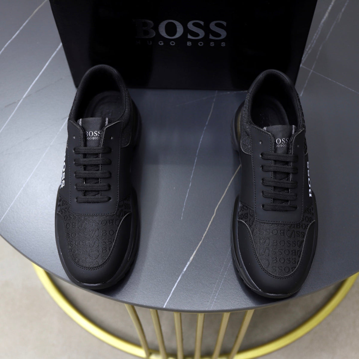 Boss Men's Knit Sport Sneakers