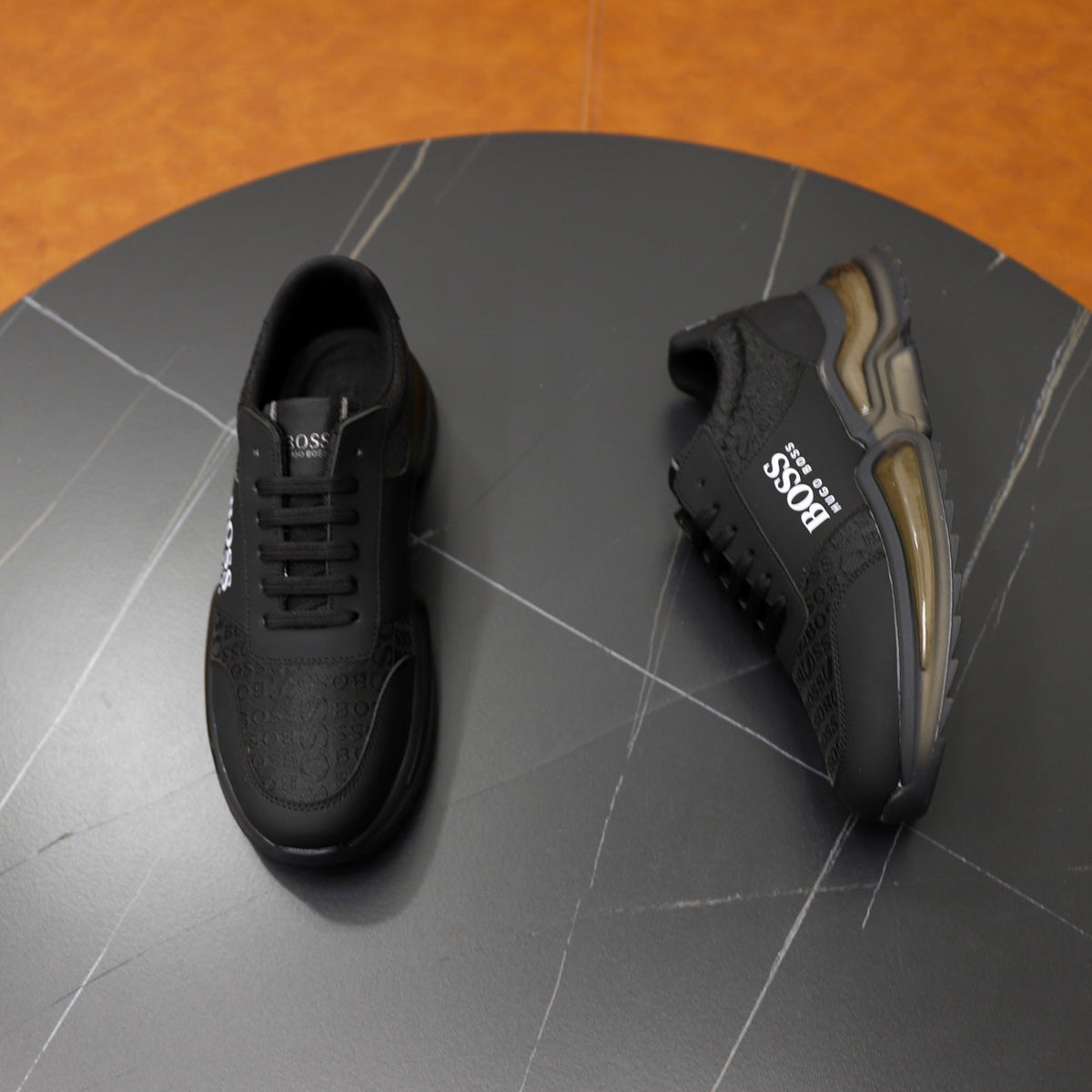 Boss Men's Knit Sport Sneakers