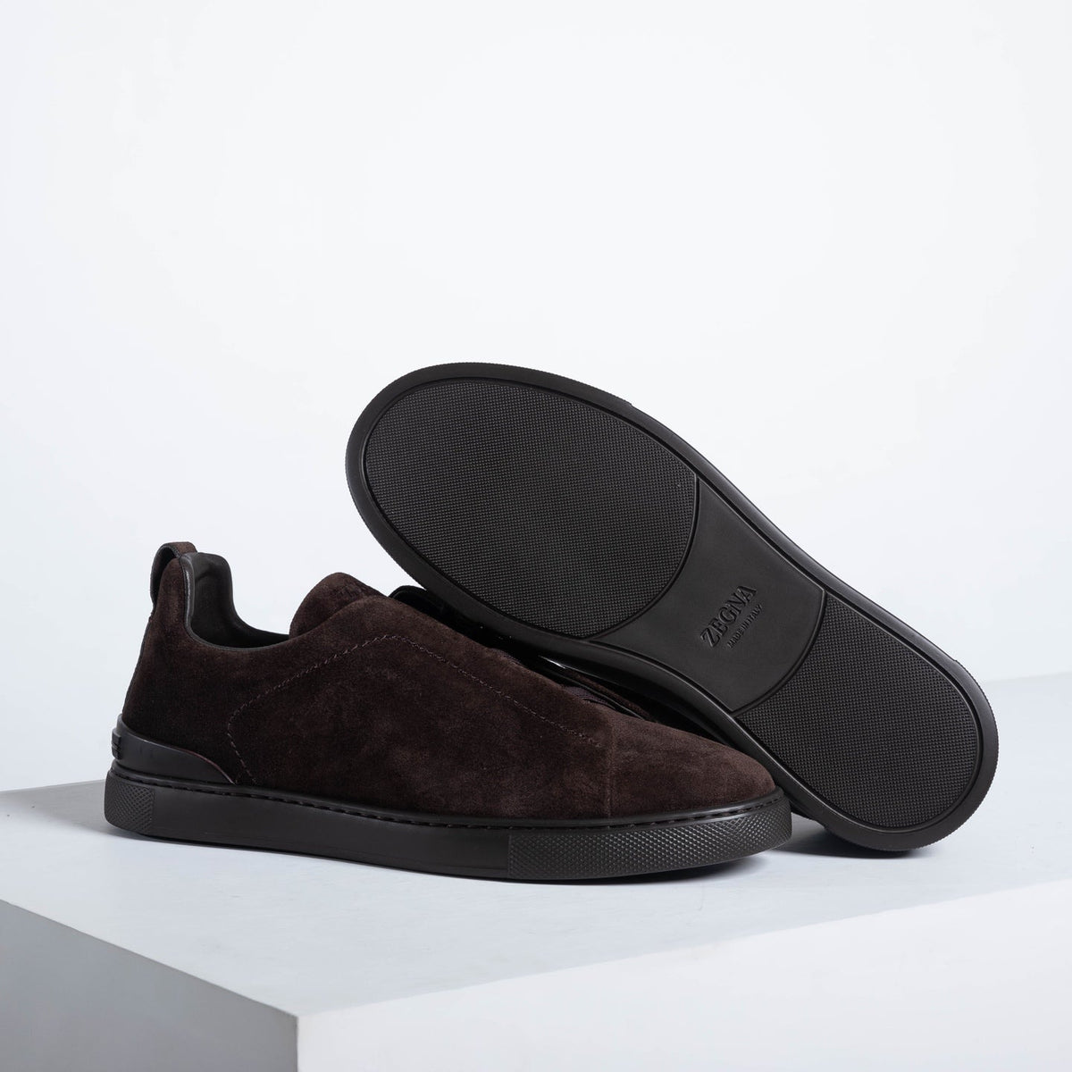 Zegna SECONDSKIN Triple Stitch Low-Top Sneakers