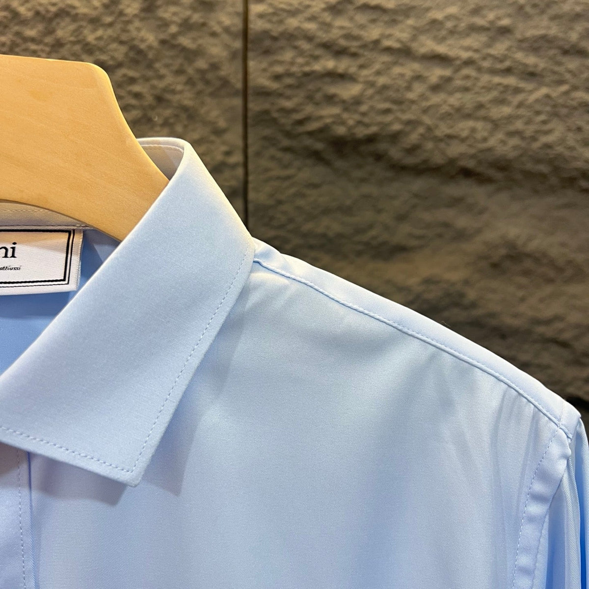 AMI Paris Classic Satin Shirt – 25FW