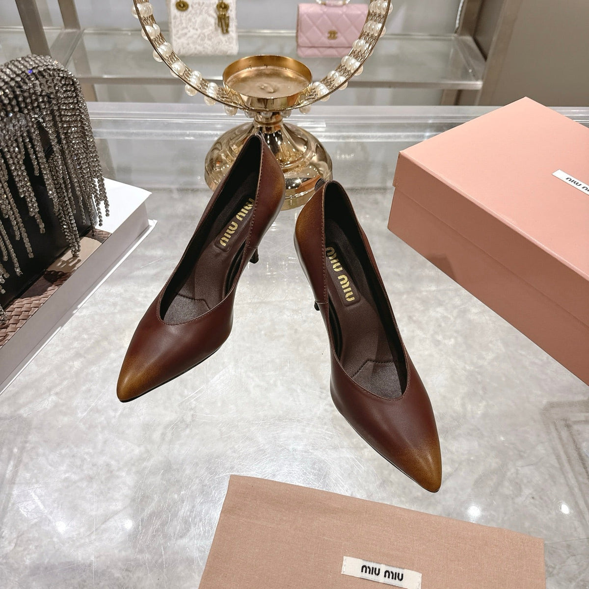 Miu Miu Pointed Toe Classic Pumps – Spring 2026 Collection