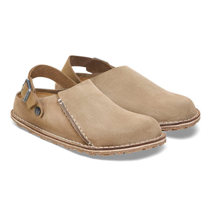 Birkenstock Men's Lutry Premium Suede Leather in Gray Taupe