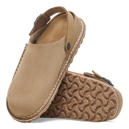 Birkenstock Men's Lutry Premium Suede Leather in Gray Taupe