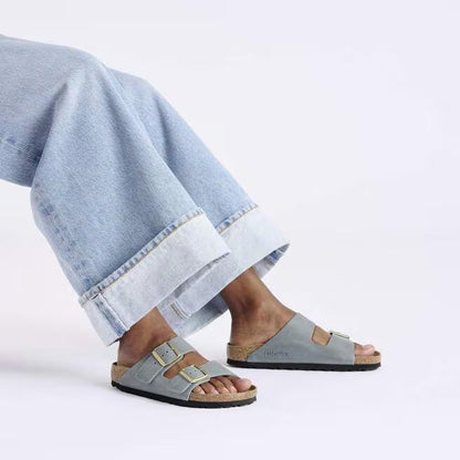 Birkenstock Arizona Oiled Leather in Basalt Gray