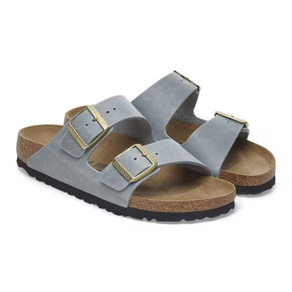Birkenstock Arizona Oiled Leather in Basalt Gray