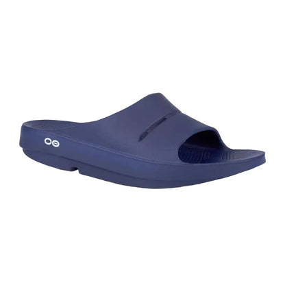 OOFOS Unisex Ooahh Slide Sandals in Navy