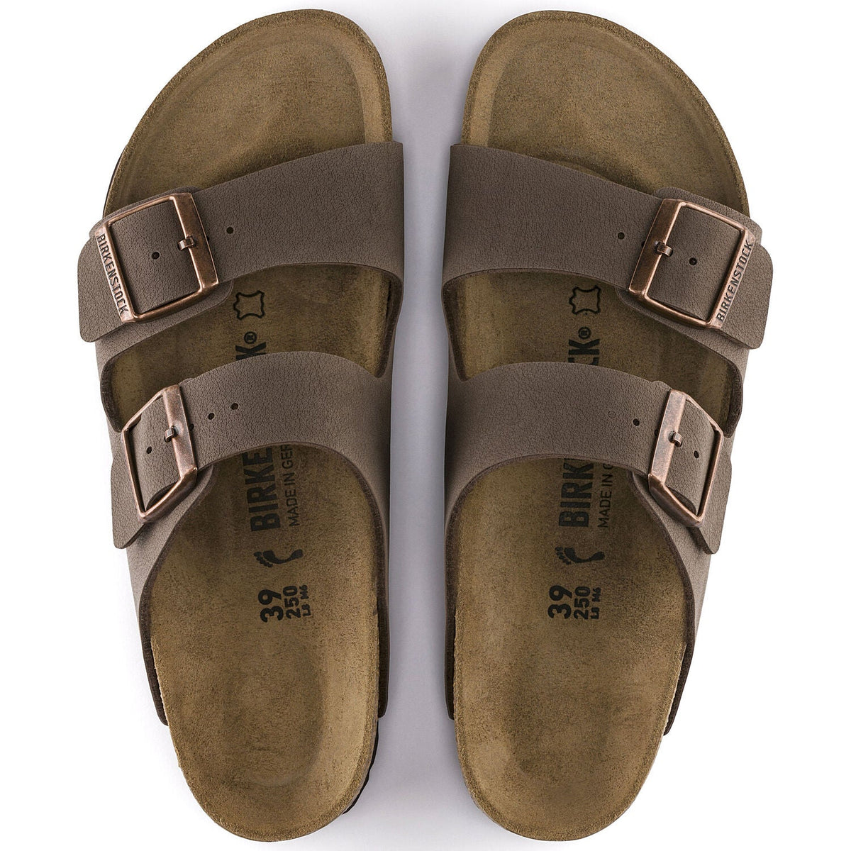 Birkenstock Arizona Birkibuc Classic Footbed Sandal in Mocca