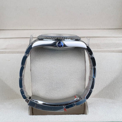 Rhodium Gray & Stainless Steel 41MM Watch