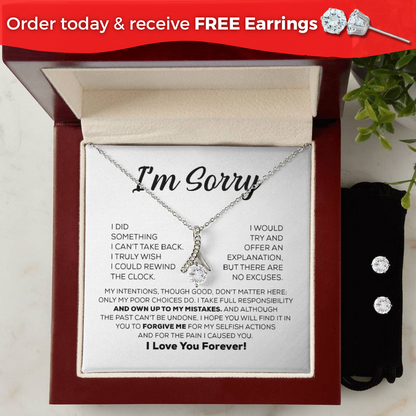 Apology Gift - I Take Full Responsibility - Alluring Beauty Necklace (+ FREE Earrings)