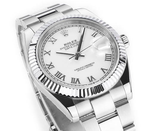 Steel & White 41MM Watch