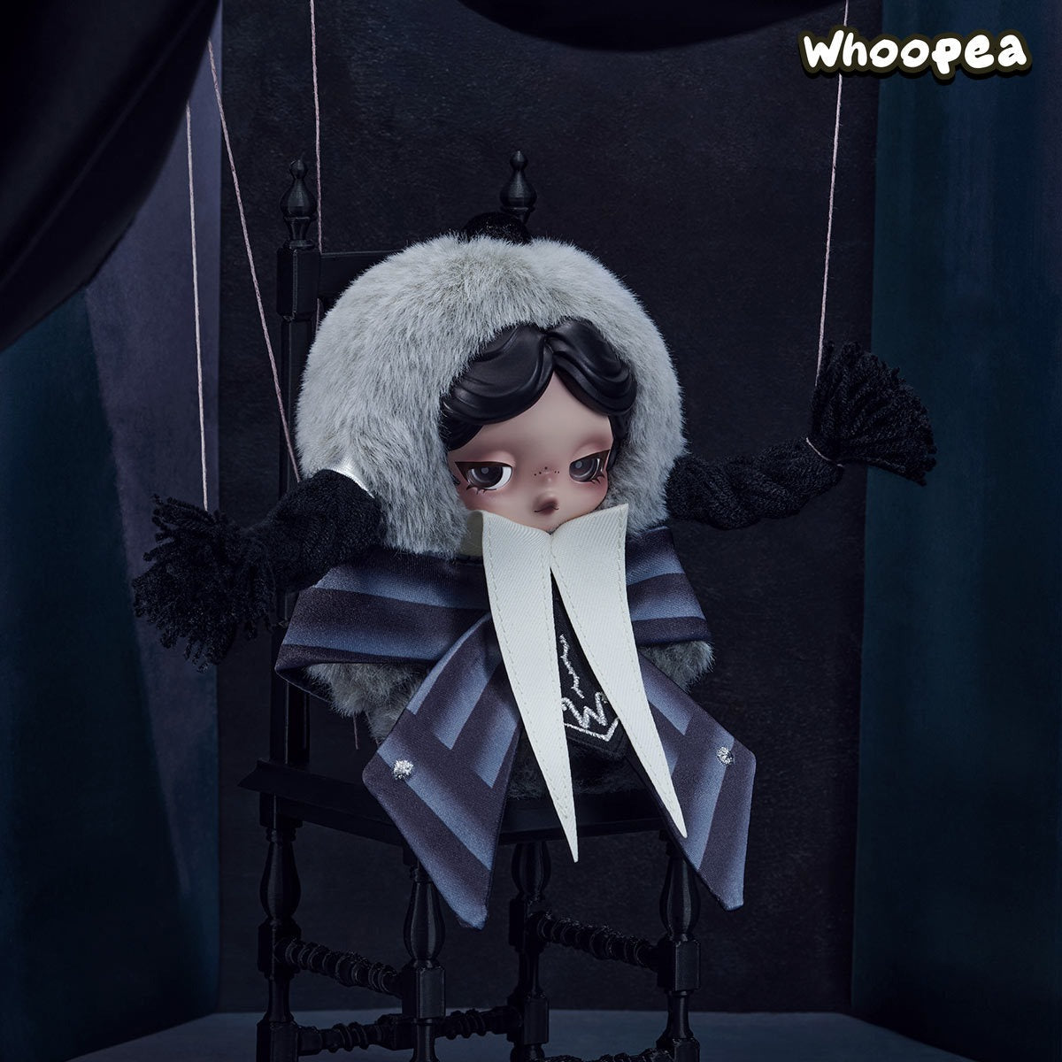 SKULLPANDA × Wednesday Plush (Nevermore Academy Uniform Version)