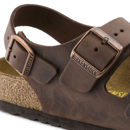 Birkenstock Milano Natural Leather Oiled in Habana