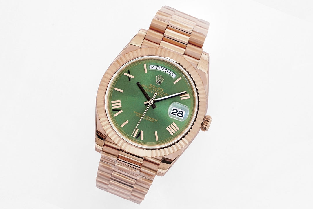 Olive Green & Rose Gold 40MM Watch