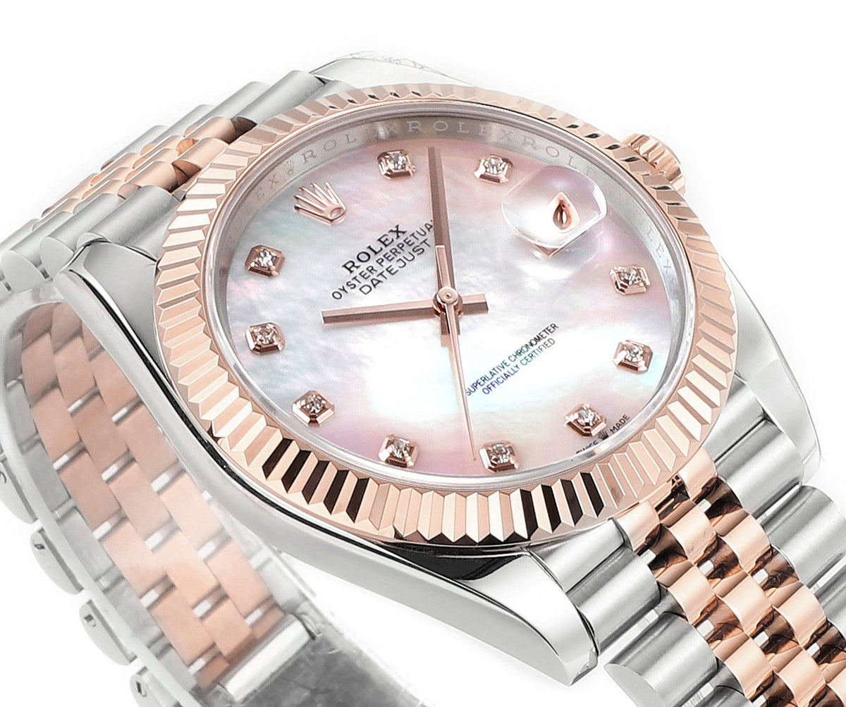 MOP Rose Gold & Steel 41MM Watch