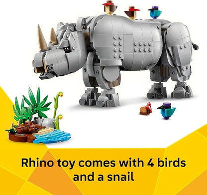 LEGO® Creator 3-in-1 Wild Animals: Majestic Rhino with Birds (31171)