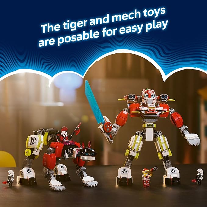 LEGO® DREAMZzz™ Cooper’s Tiger Mech & Zero’s Hot Rod Car (71497)