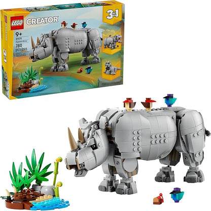LEGO® Creator 3-in-1 Wild Animals: Majestic Rhino with Birds (31171)