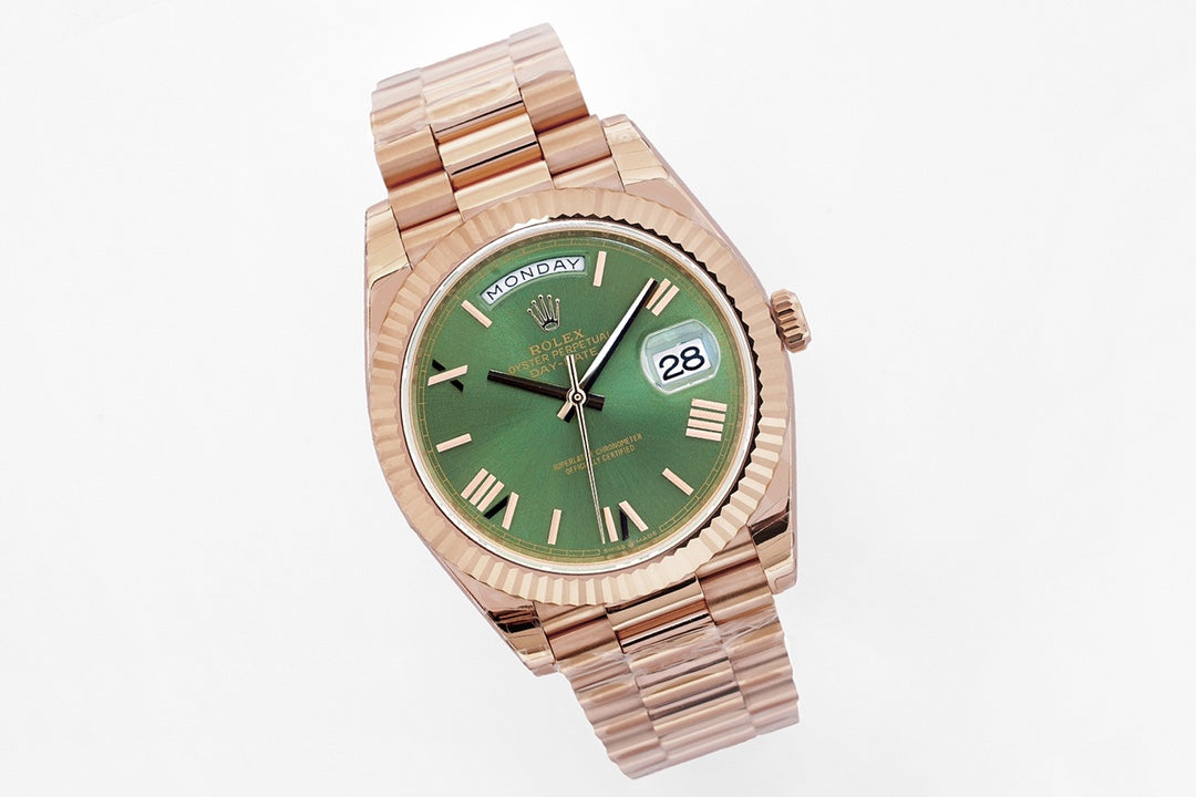 Olive Green & Rose Gold 40MM Watch