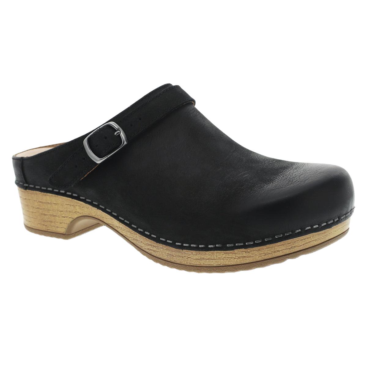 Dansko Women's Berry in Black Burnished Nubuck Mule