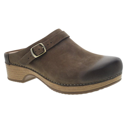 Dansko Women's Berry in Mushroom Burnished Nubuck Mule