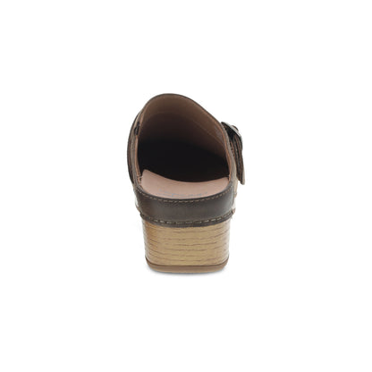 Dansko Women's Berry in Mushroom Burnished Nubuck Mule