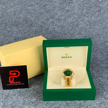 Yellow Gold & Green 40MM Watch