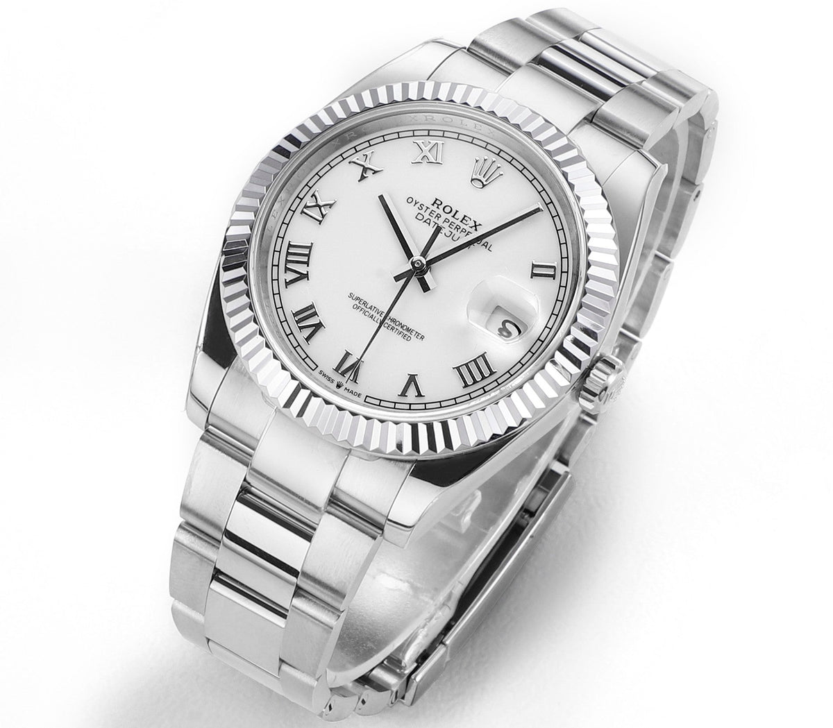 Steel & White 41MM Watch