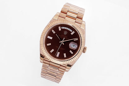 Chocolate & Rose Gold 40MM Watch